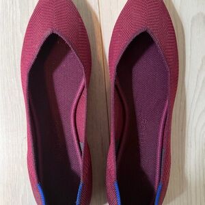 Rothy's Burgundy and Purple Herringbone Women's Flats Size 10.5 Like New!